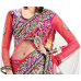 Glamorous Pink Colored Net Lehenga Saree